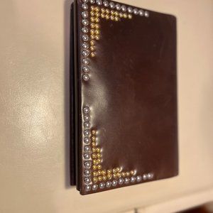 Rodo Brown Leather Clutch/Shoulder Bag